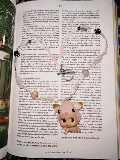 PINK DEER KEWPIE NECKLACE