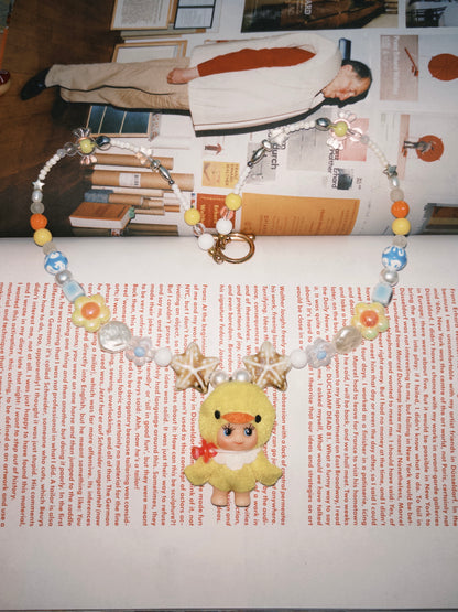 YELOLLOW DUCK KEWPIE NECKLACE